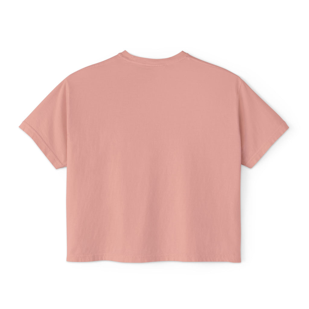 Certified Phat Brat Women's Boxy Tee – Retro Circular Text Graphic