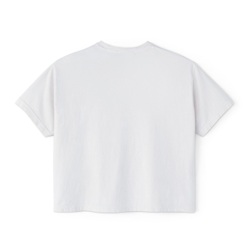 Certified Phat Brat Women's Boxy Tee – Retro Circular Text Graphic