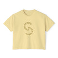 Certified Phat Brat Women's Boxy Tee – Retro Circular Text Graphic