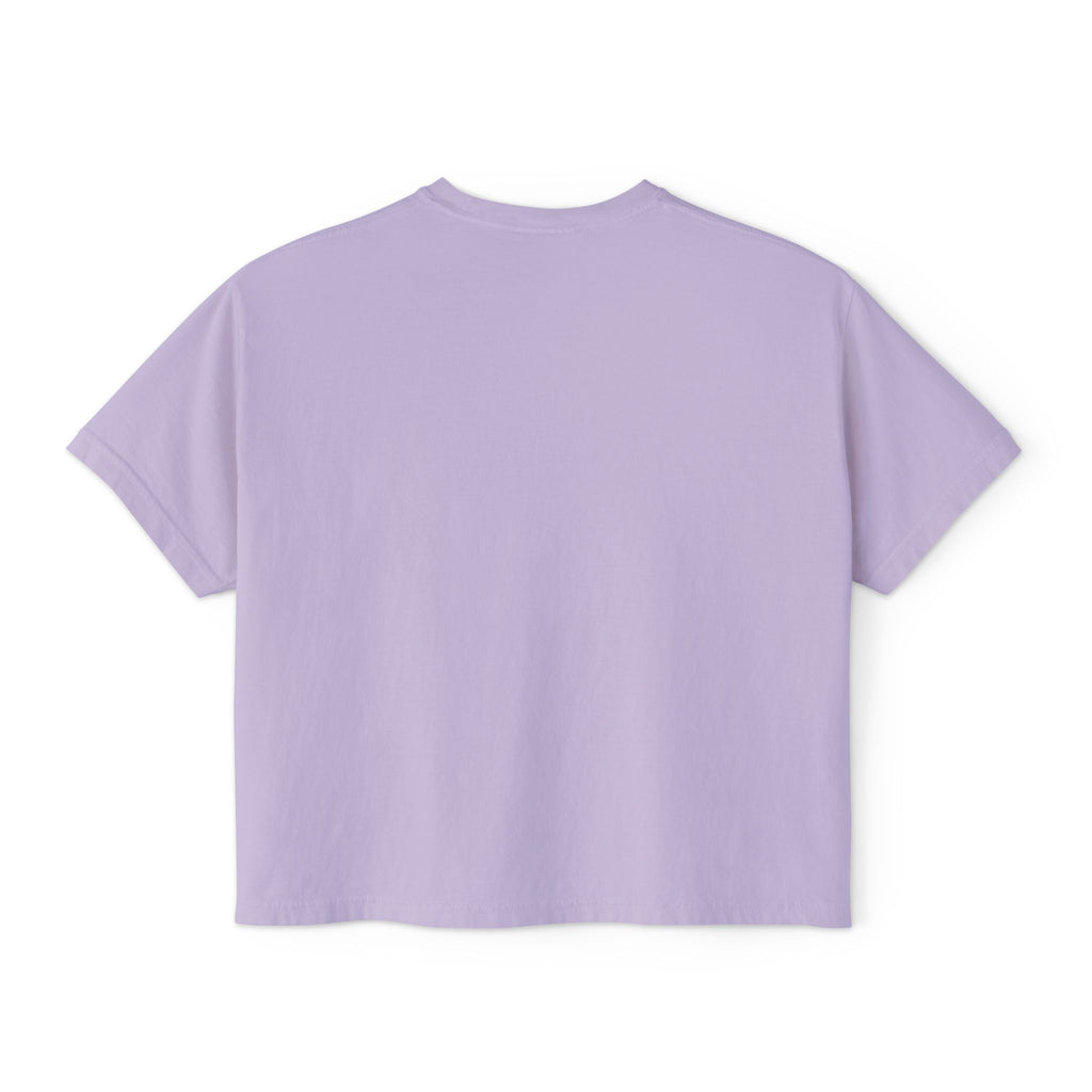 Certified Phat Brat Women's Boxy Tee – Retro Circular Text Graphic